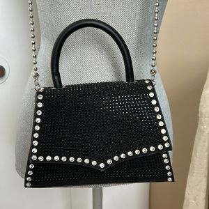Black sparkly clutch mini purse evening bag